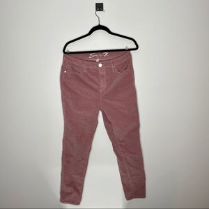 7 for All Mankind Pink Corduroy Pants